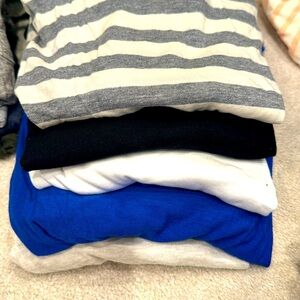 Lot of maternity basic neutral color tanks and long/short sleeve t-shirts small